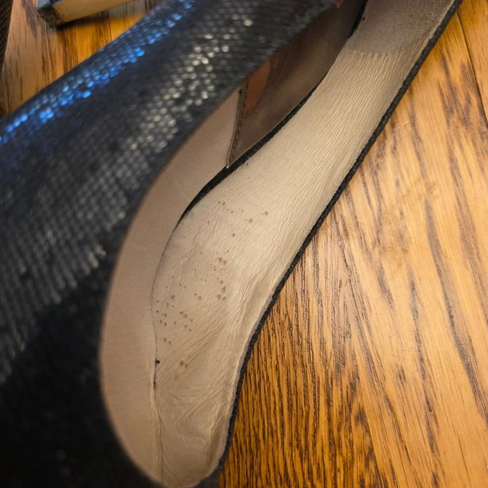 VTG Michael Kors Black Sparkle Glitter SZ 10 Stiletto Pumps Heels‎ Womens 4